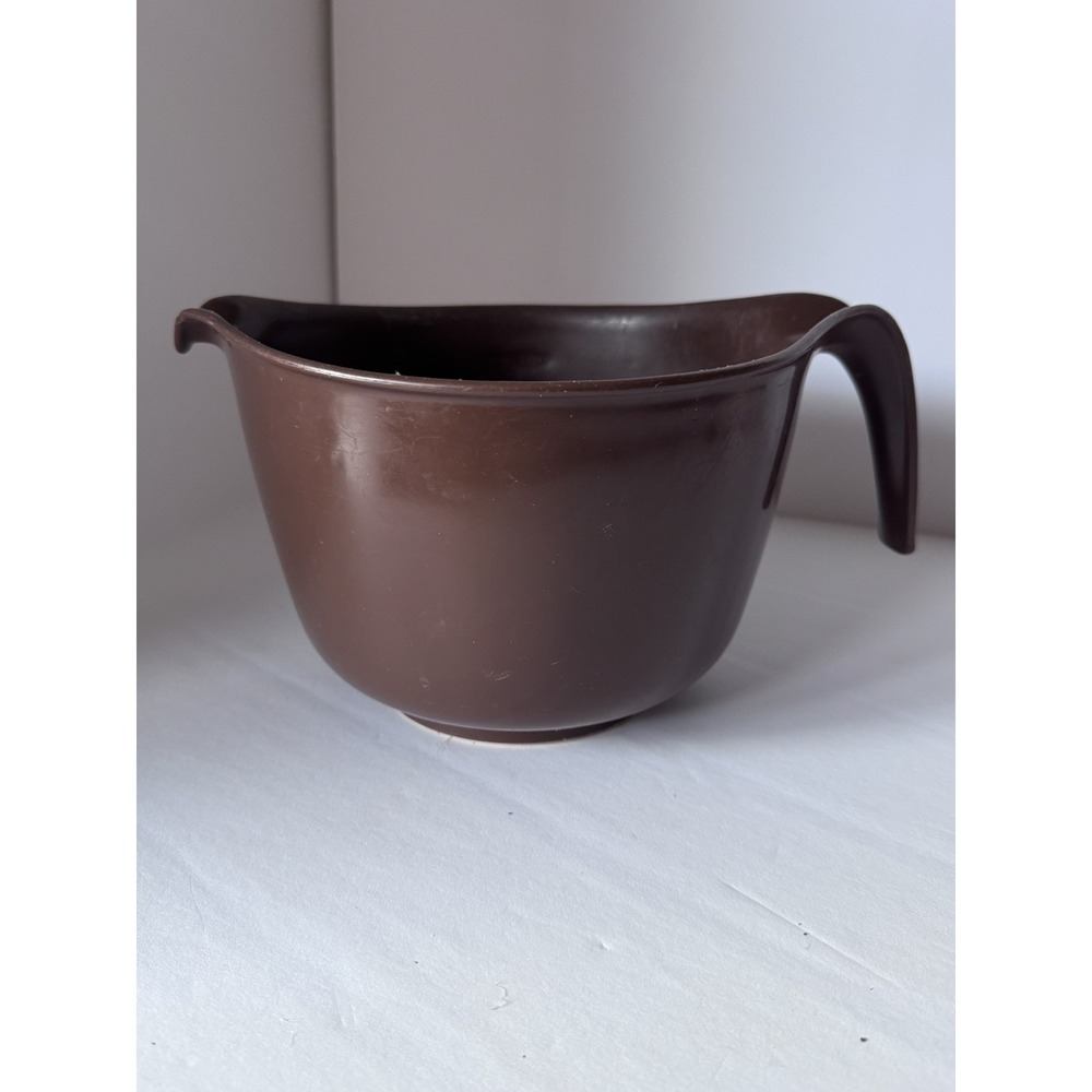 #8 Vintage Rubbermaid Brown 3 Qt 12 Cup Batter Bowl Grip N Mix Measuring